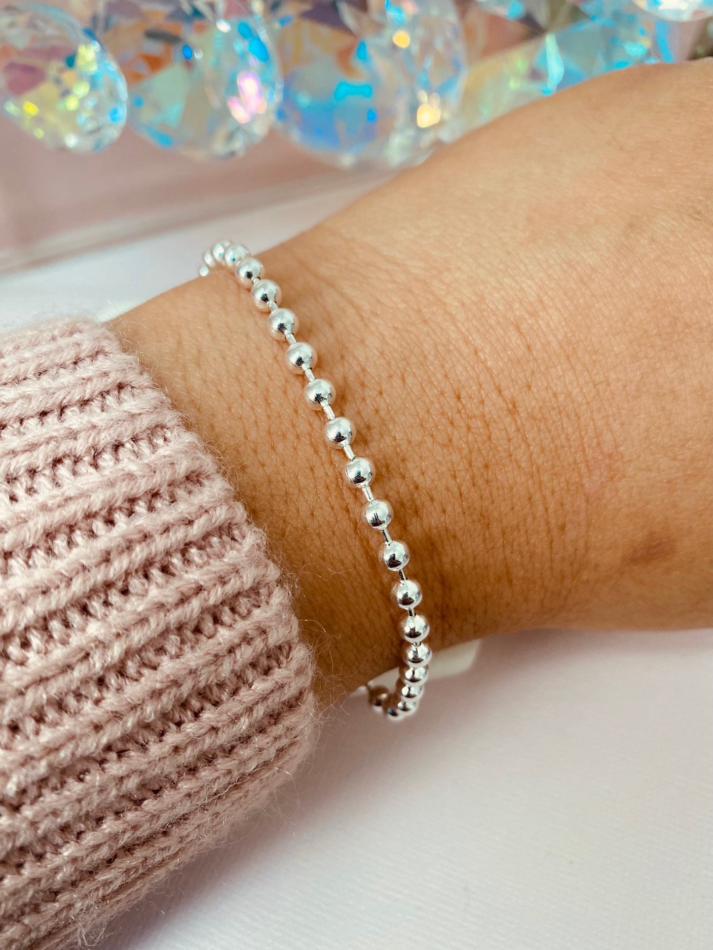 Silver Bead Bracelet