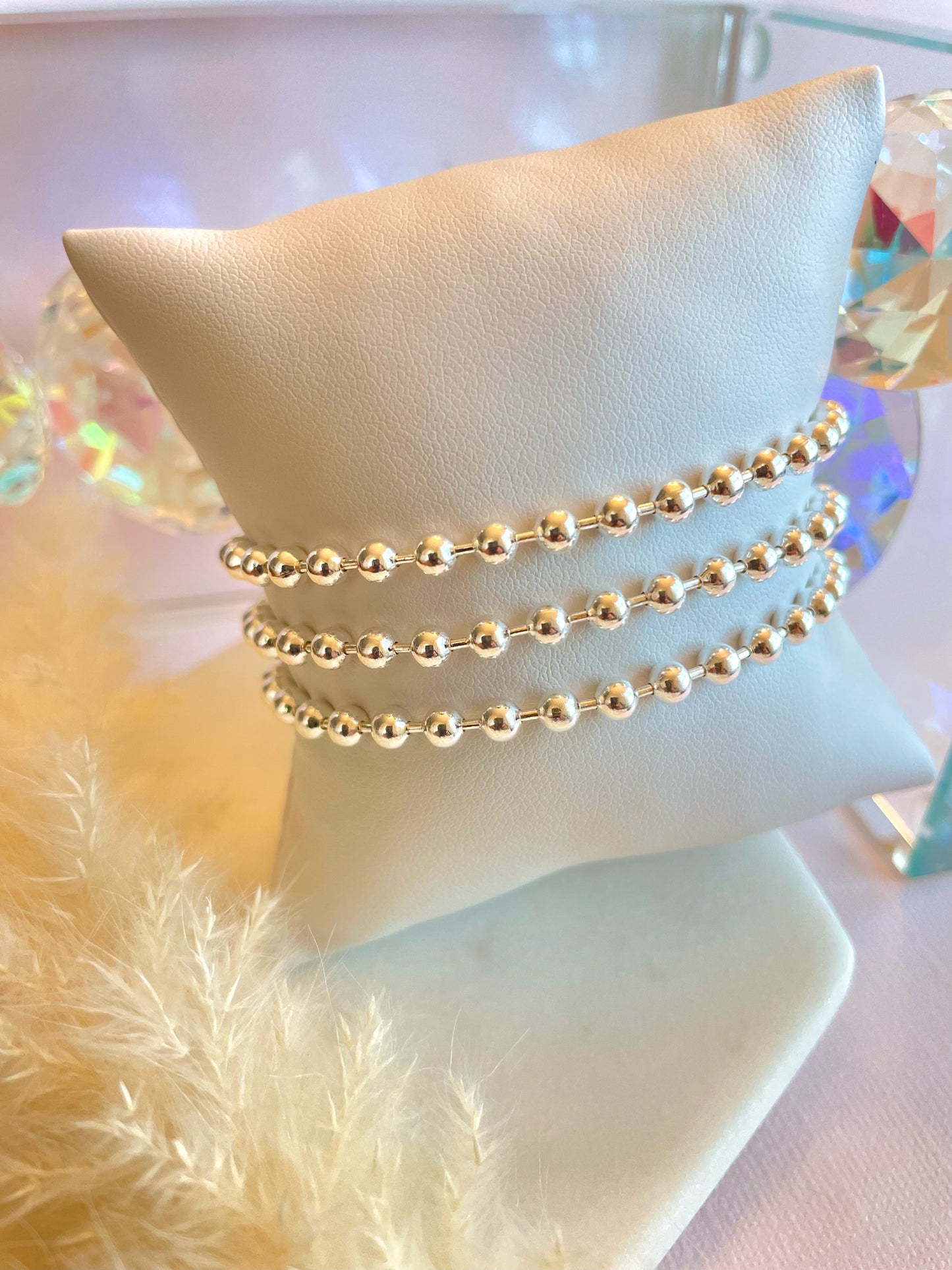 Silver Bead Bracelet