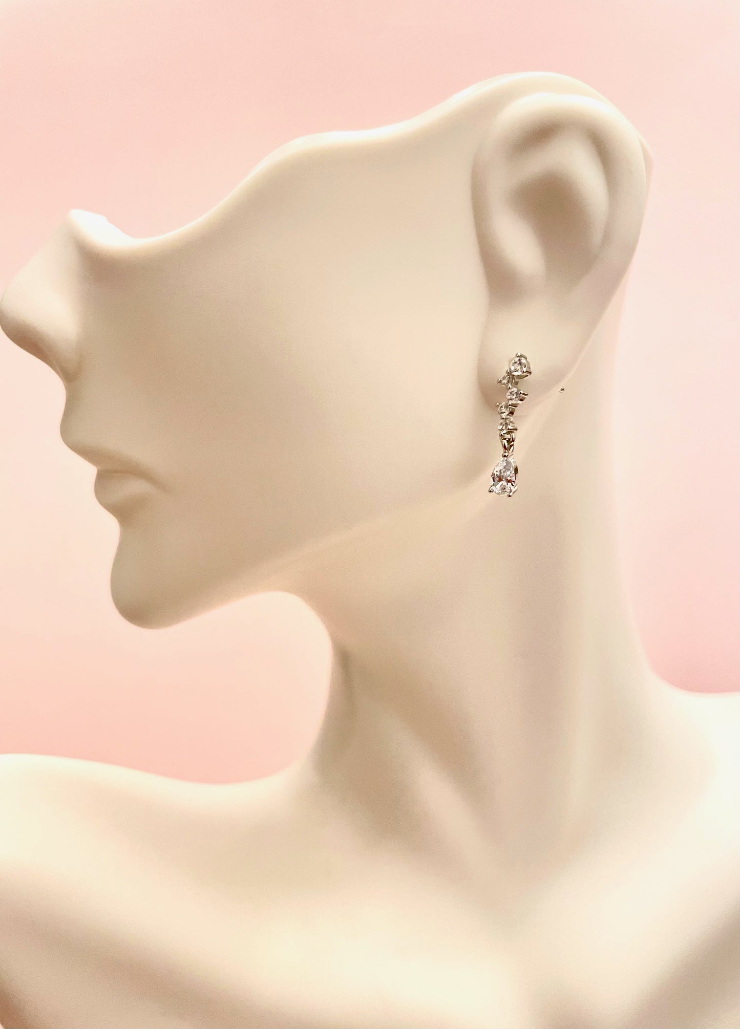 Water Drop Zirconia Earrings