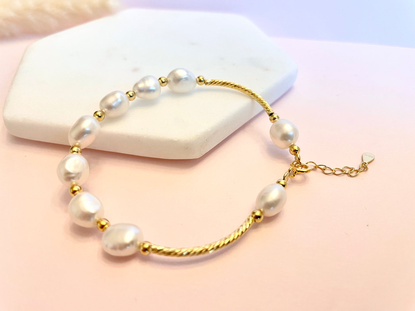 Large Pearl Beaded Bracelet