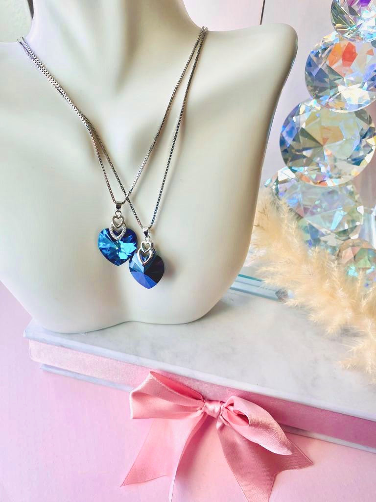 blue heart necklace