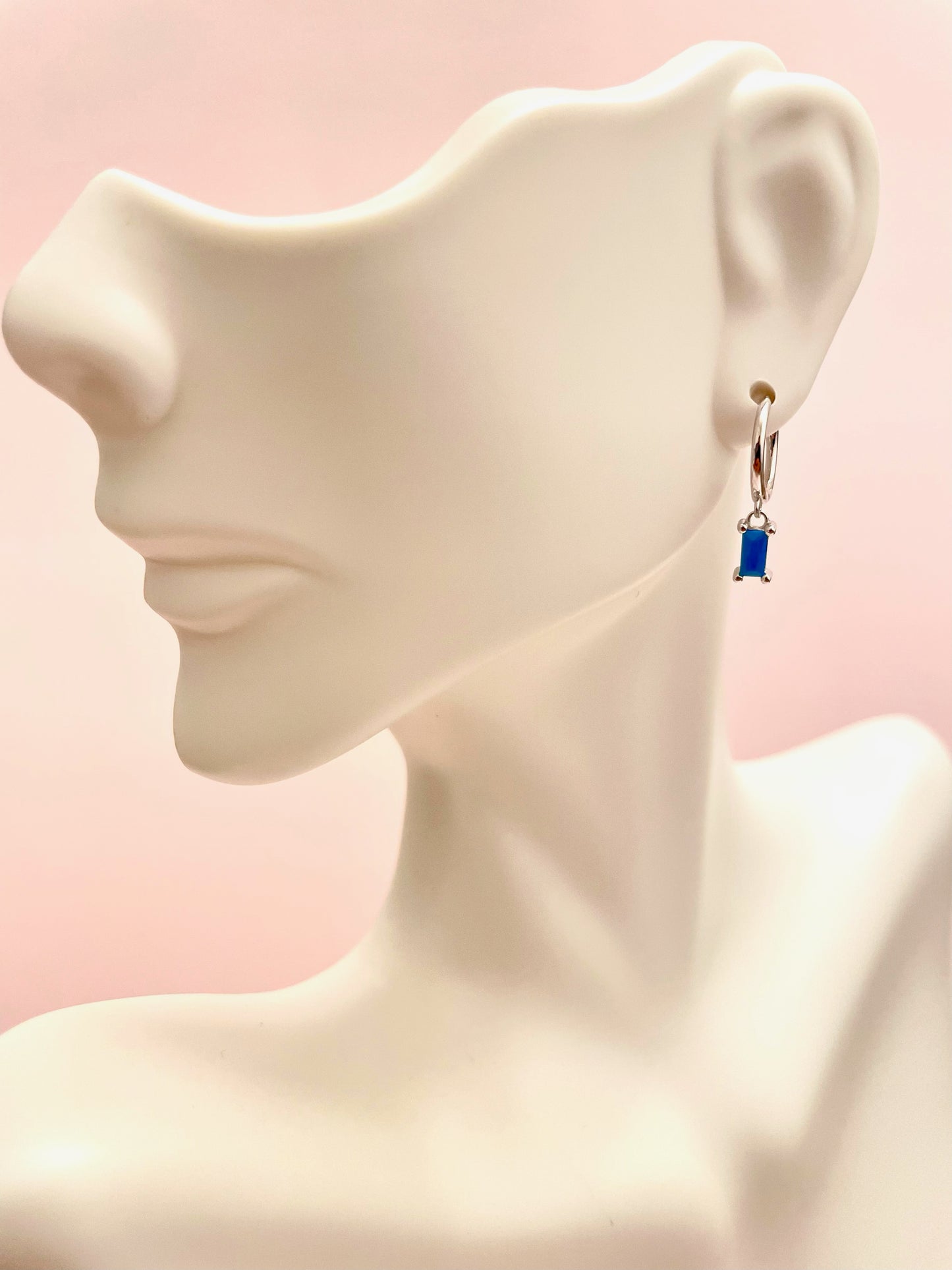 Silver Blue Earrings