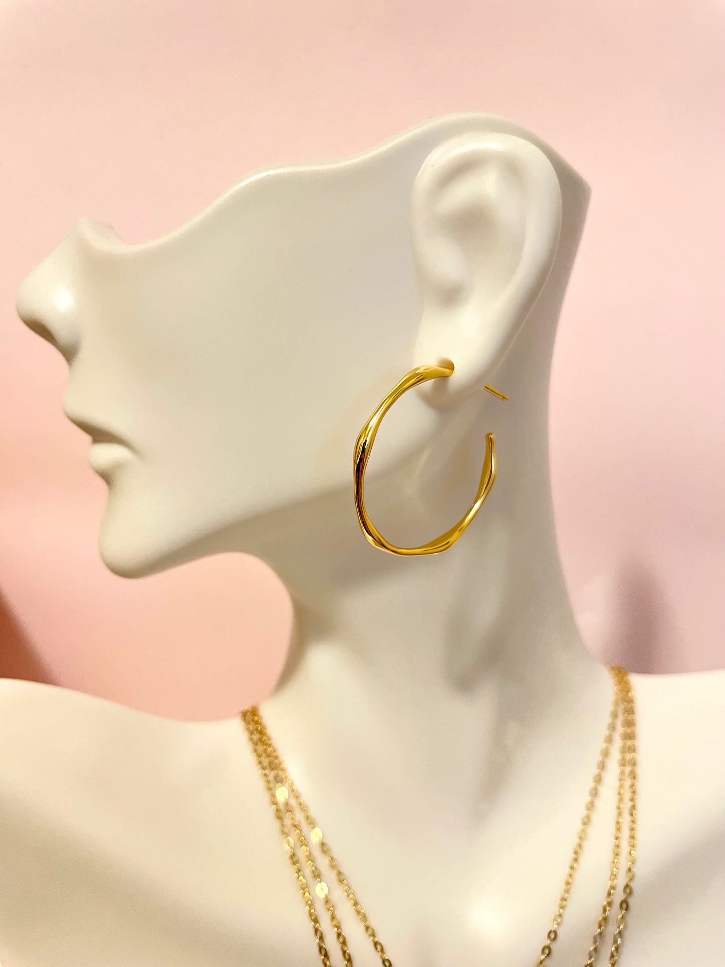 gold hoop earrings