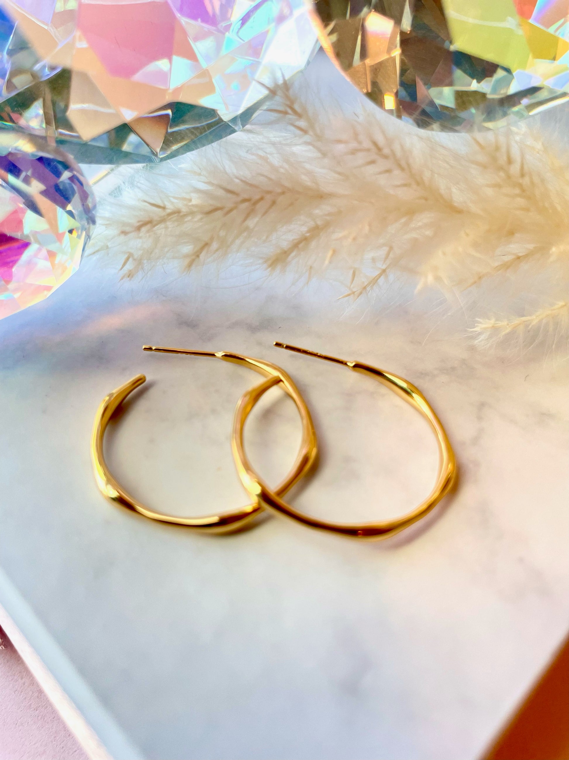 gold hoop earrings