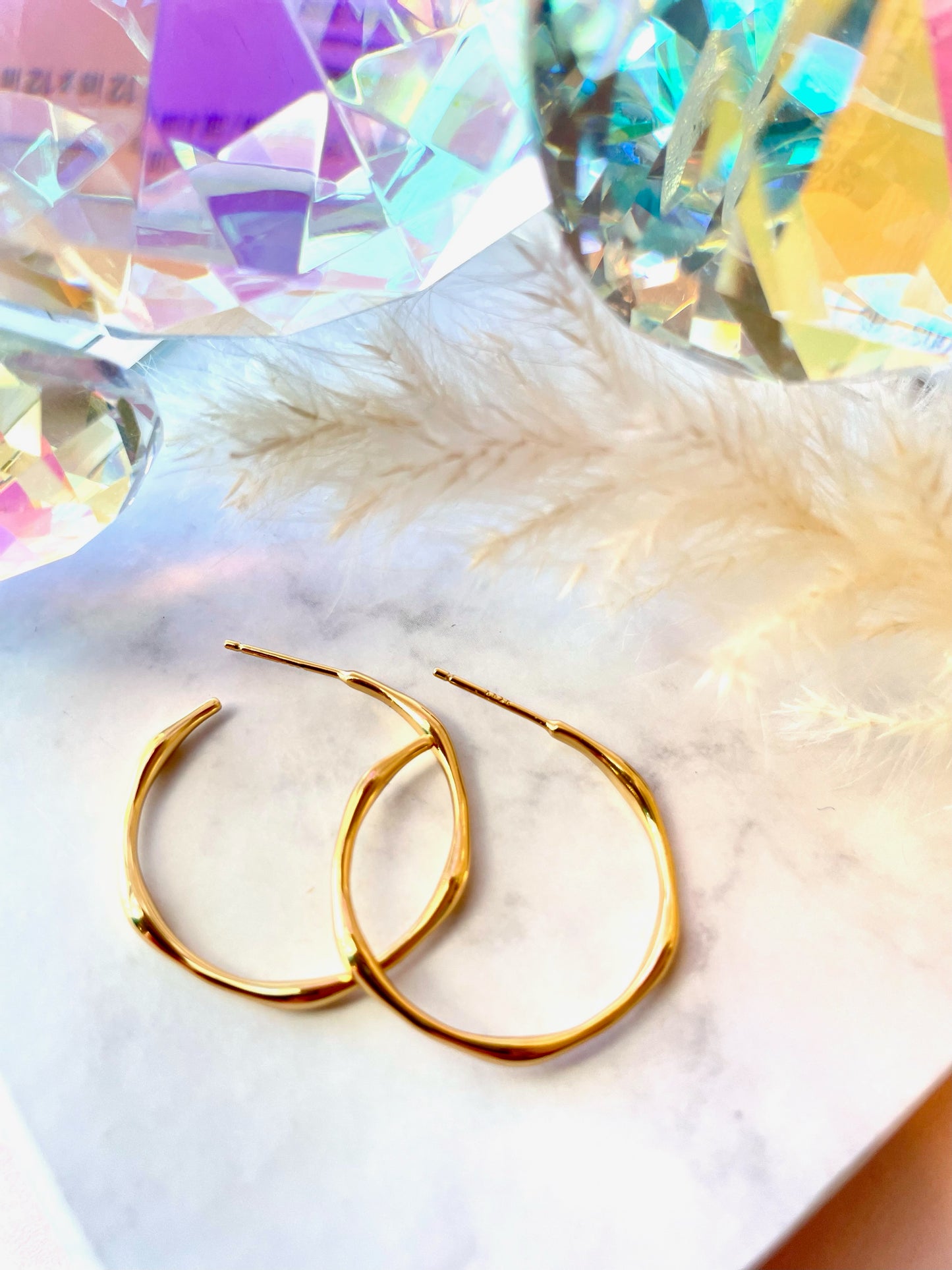 gold hoop earrings