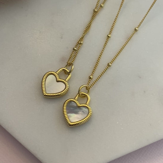 white heart necklace